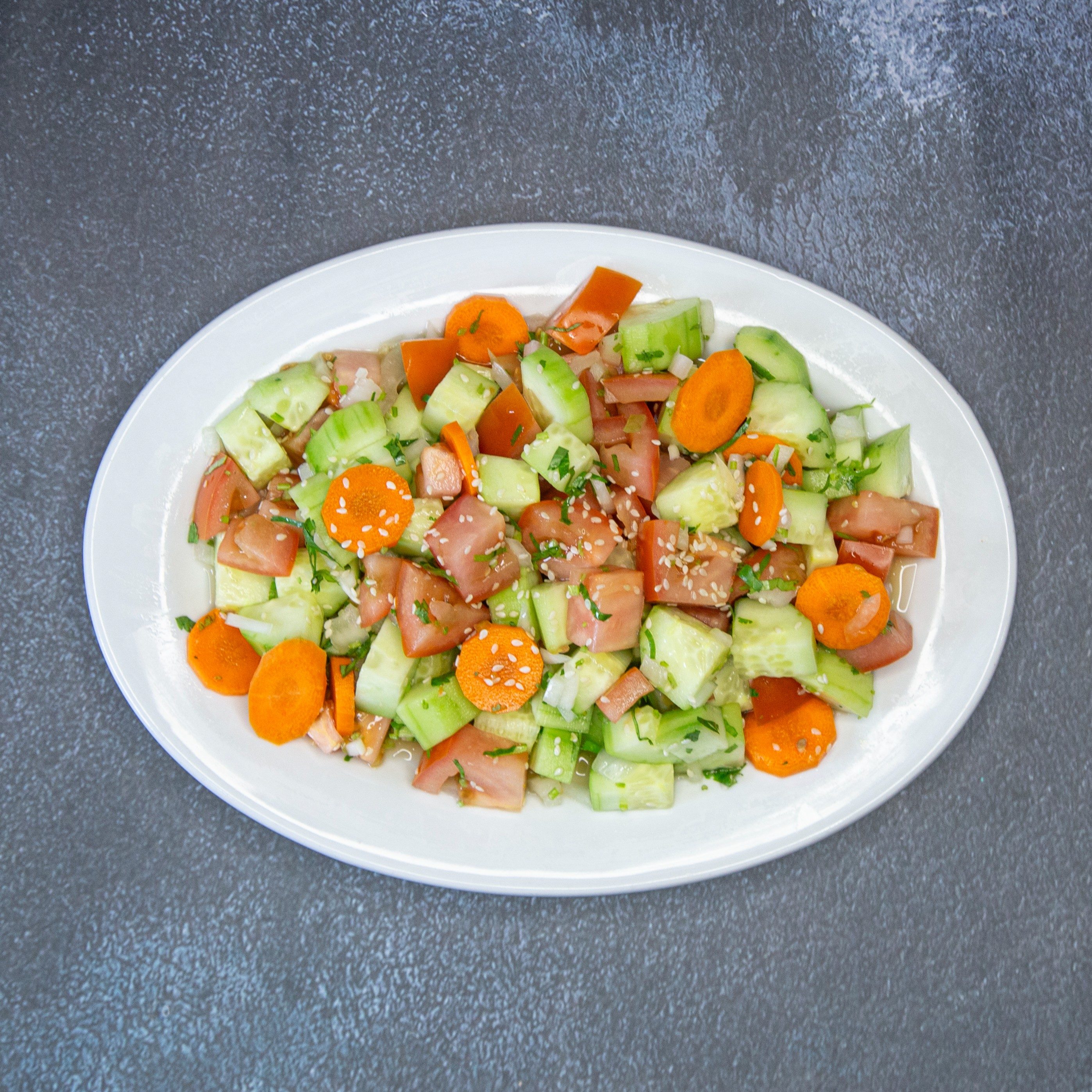 Tomato Cucumber Salad.